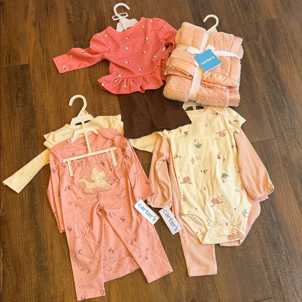 Carter's Pink and Cream Baby Outfit Collection - Picture 3 of 15